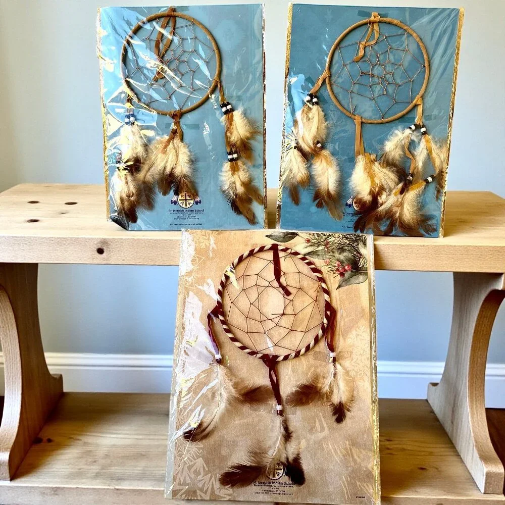 Lakota Sioux Dream Catchers Authentic St. Joseph's Indian School Lot of 3 NEW